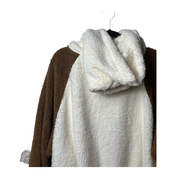 REVOLVE X PLUSH SHERPA COAT CREAM/BROWN IN COLOR SIZE XXL FULL ZIP/SNAPS BUTTONS - Picture 12 of 13